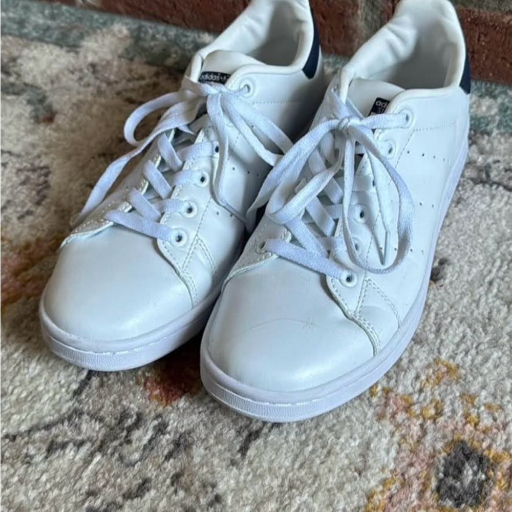 Adidas White and Navy Sneakers